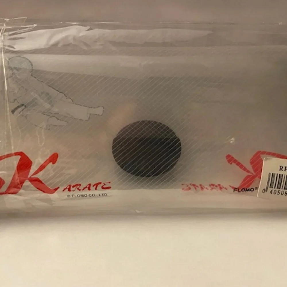 Vintage 1996 Flomo Karate Ribbed Plastic Pencil Case.  Karate motif, Sealed NWT